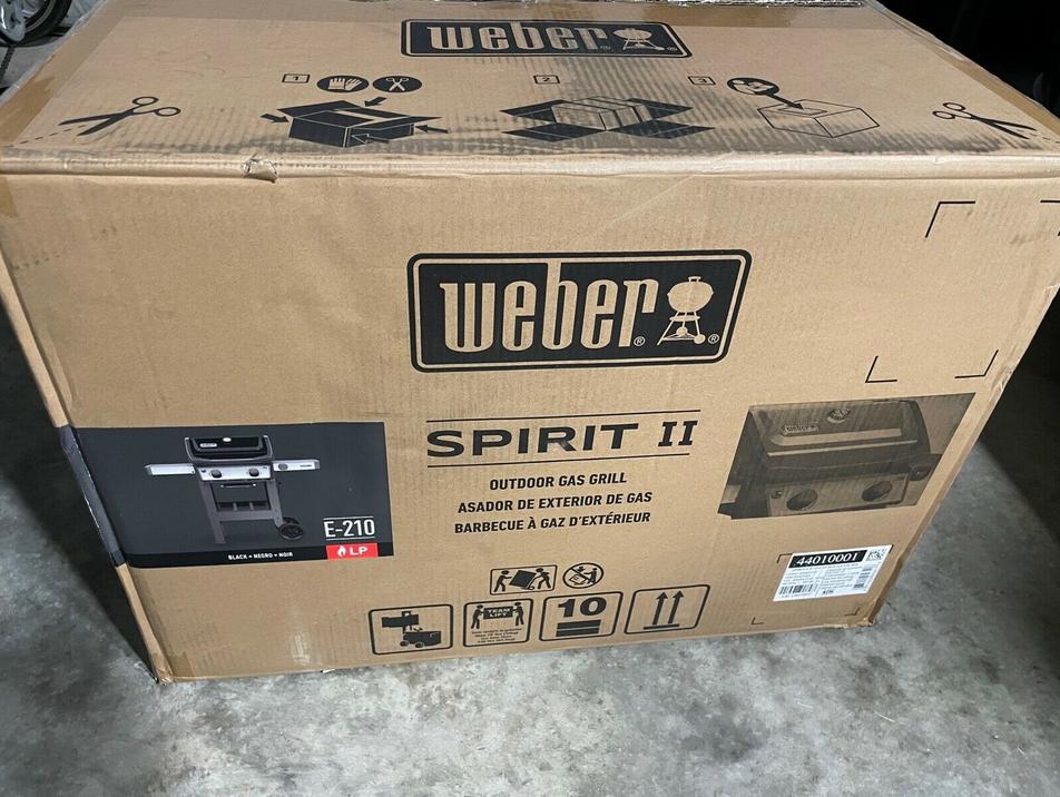 Weber Spirit II E-210 2-Burner Propane Gas Grill - Black