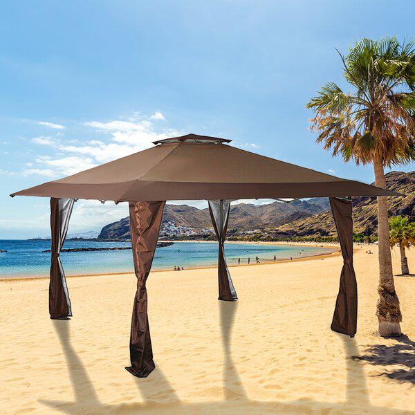 Outdoor Backyard Shade 13 Ft. W X 13 Ft. D Steel Pop-Up Canopy