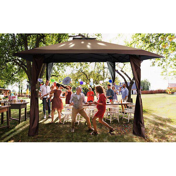 Outdoor Backyard Shade 13 Ft. W X 13 Ft. D Steel Pop-Up Canopy
