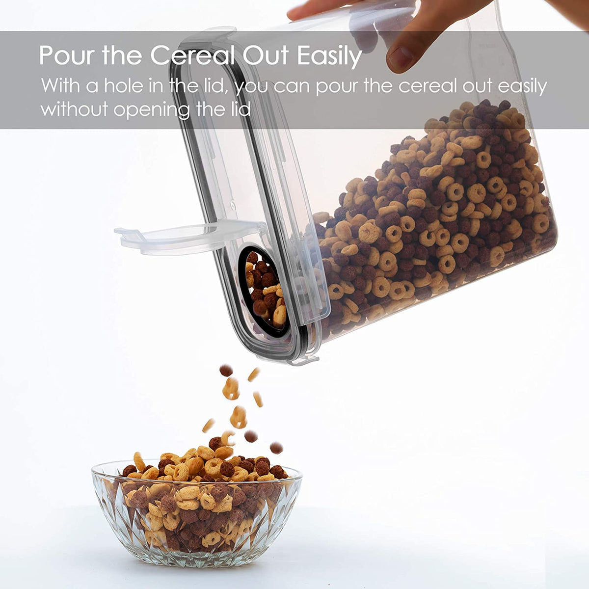 2/4pcs Cereal StoraContainer Set, BPA Plastic Airtight Food StoraContainers 2.5L/88 Oz For Cereal, Snacks And Sugar