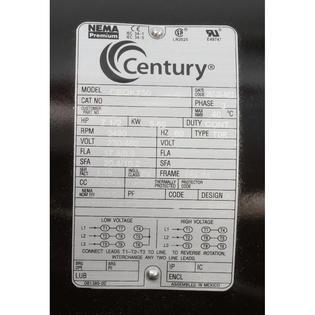 Motor, Century, 7.5hp, 230v/460v, 1-Spd, 3 Phase, EQ Series