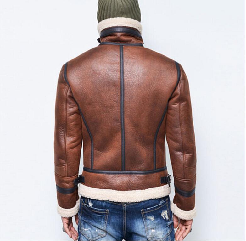 Fashion Men Winter Faux Leather Jacket