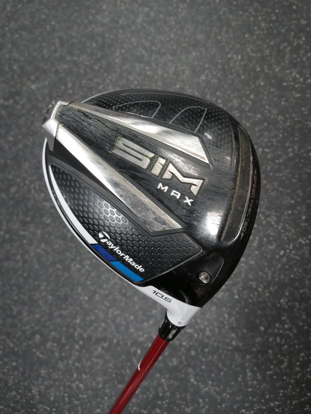 Used Taylormade Sim Max 10.5 Degree Graphite Regular Golf Drivers
