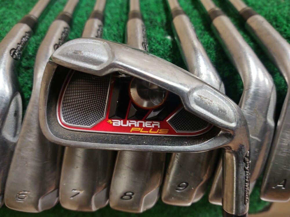 Taylormade Burner Plus Golf Iron Set 4-PW,AW Steel Shaft Stiff Flex Burner 85