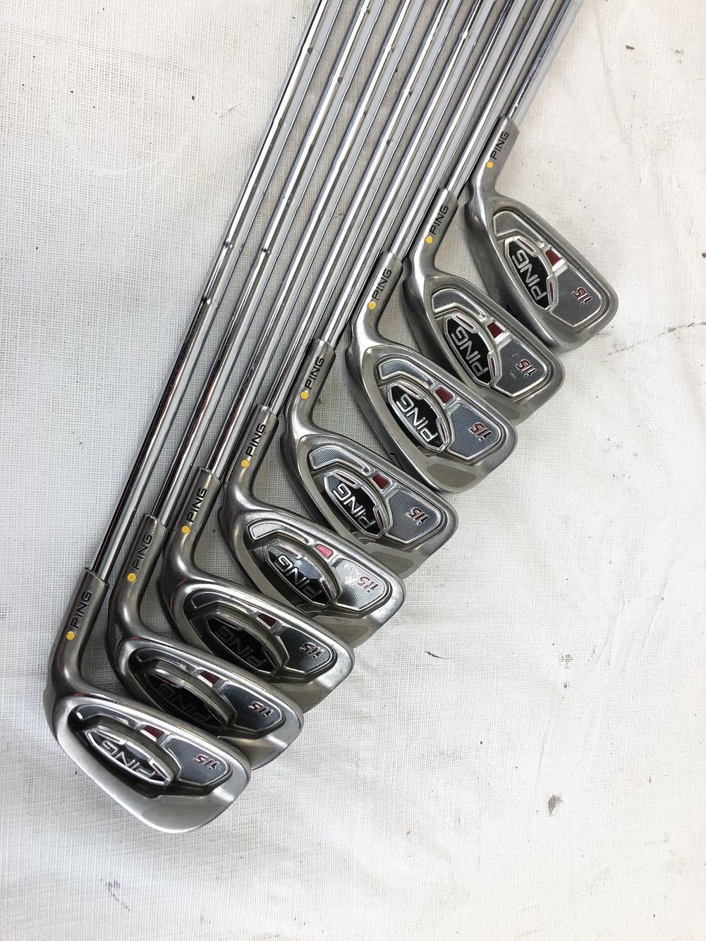 Used Ping I15 4i-uw Steel Stiff Golf Iron Set Gold Dot
