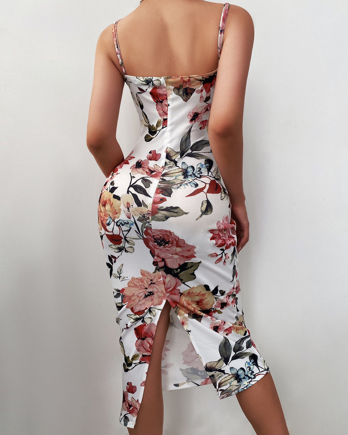 Floral Print Spaghetti Strap ny Dress