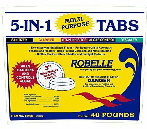 1440M 5-in-1 3-Inch Multi-Purpose Swimming Pool Chlorine (40-Pounds)