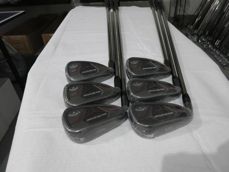 New Men's Callaway Left Hand Big Bertha CF19 Iron Set Regular Flex Graphite Shaft