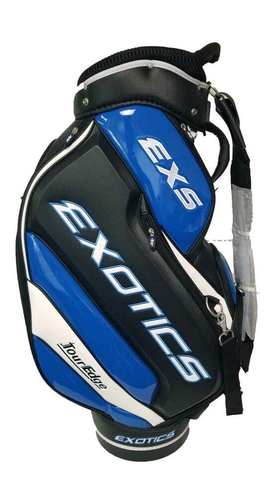 Tour Edge Exotics EXS Staff Bag (Black/White/Blue, 4-way Top 10.5") Golf NEW