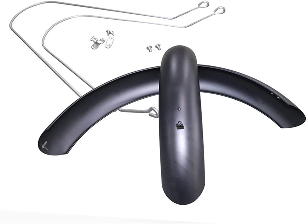 DONGMEICHEN 26" 4.0 Fat Tire Mud Guards Fender Set Fit for Mountain Bike Road Bicycle Snow Bike Accessories Fender Full Coverage (Color : Black Fender Set)