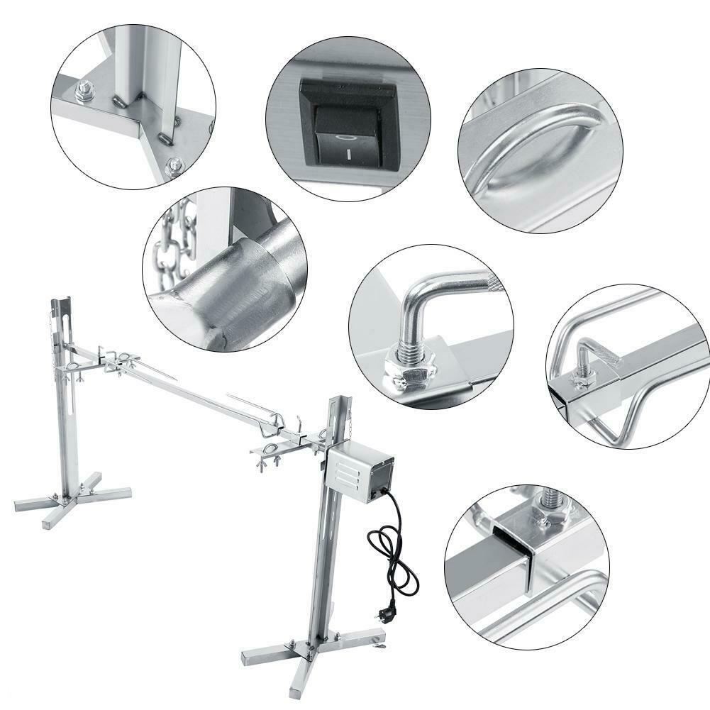 Rotisserie Kit For Barbecue Stainless Steel Spit Rod Meat Forks With Electric JY