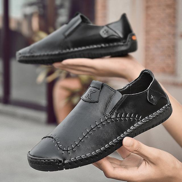 New Arrival Men's Fashion Sewing Casual Business Flats Shoes