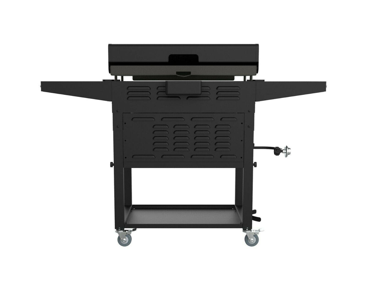 Blackstone 2-Burner 28" Griddle with Electric Air Fryer and Hood - Black