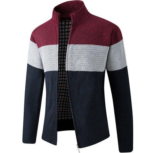 Fashion Men's Sweater Coat 2021 ng Autumn Mens Hooded Stripe Coat