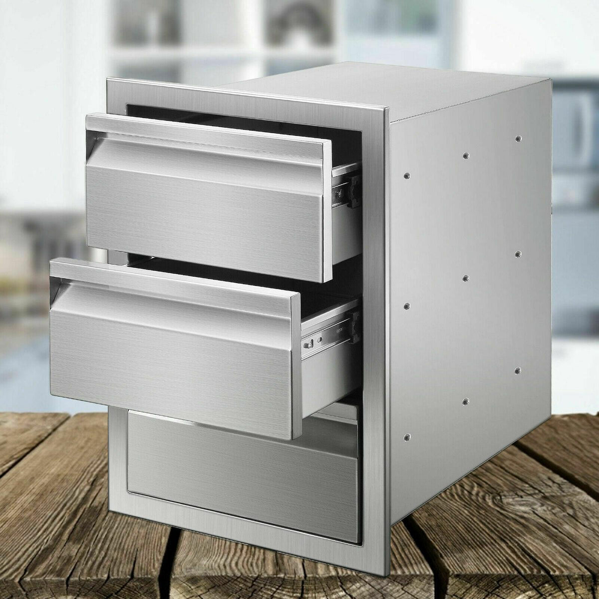 Stainless Steel 14x20.5x23" Combined Drawer Cabinet For Outdoor Storage Kitchen