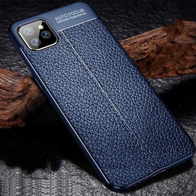 Luxury Leather Soft TPU Phone Cover For iPhone 12 Pro Mini Max