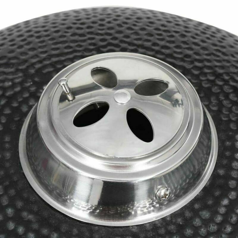 31.9" Kamado Egg Style Ceramic BBQ Grill Smoker W/ Side Table for Pinic Camping