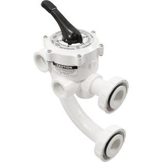 Multiport Valve, Pent DE, Side Mount, 1-1/2", w/Plumb, 6 Pos