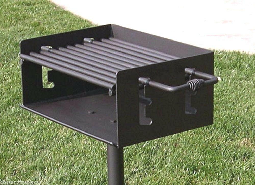 EasyChef Charcoal Park & Camp Style BBQ Grill 20" -w/ In Ground Post (No Base)