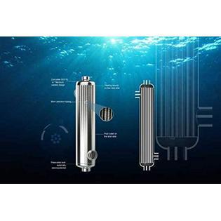 WiseWater 85 kBtu Stainless Steel Pool Heat Exchanger 316L Same Side Ports 1" and 3/4" FPT