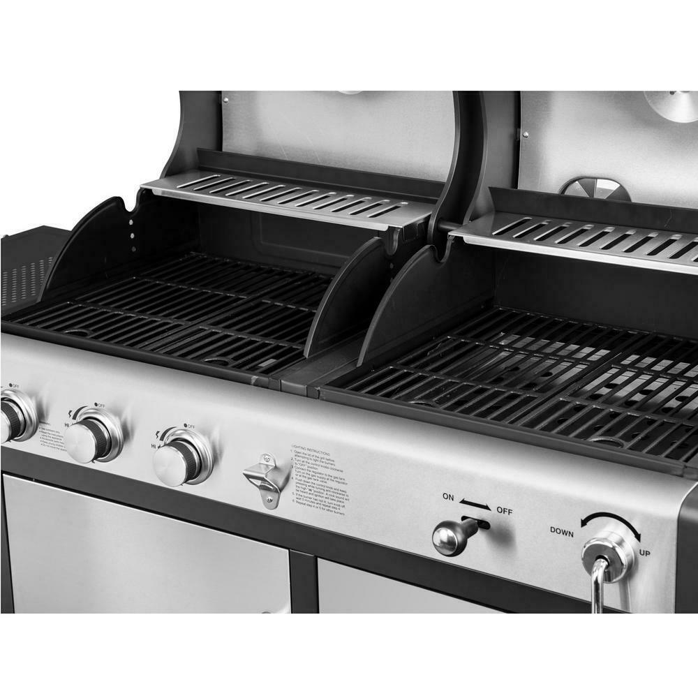 3-Burner Propane Gas and Charcoal Combo Grill
