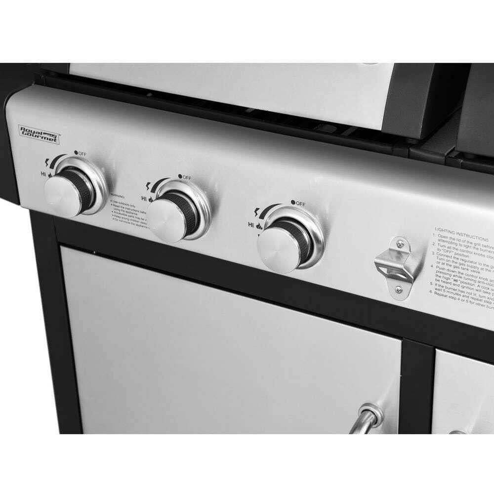 3-Burner Propane Gas and Charcoal Combo Grill