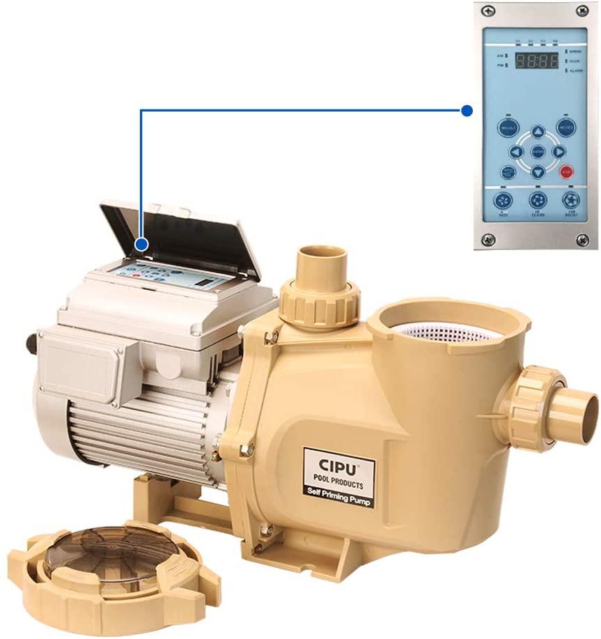 CIPU 1.5HP Variable Speed Inground Pool Pump 230V High Performance Intelligent Control for Swimming Pools All-Weather Water Clean Filter Pump System Replacement ETL Certificated, CSPPV711