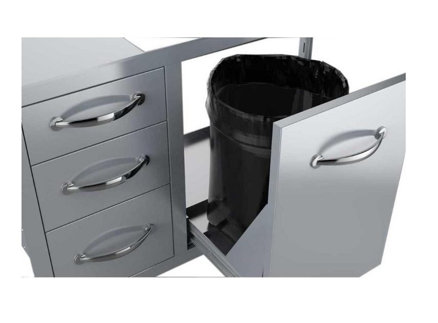Sunstone 30" 304 Stainless Steel Flush Tank Tray Triple Drawer Combo A-LPCTD30