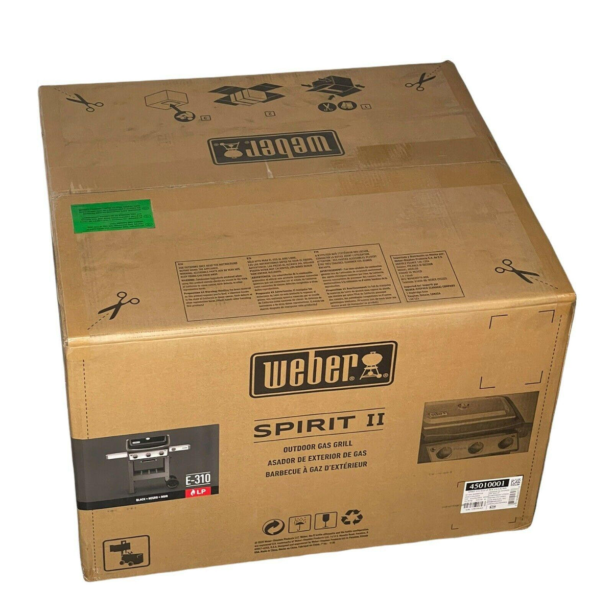 Weber Spirit II E-310 3-Burner Liquid Propane Grill - Black