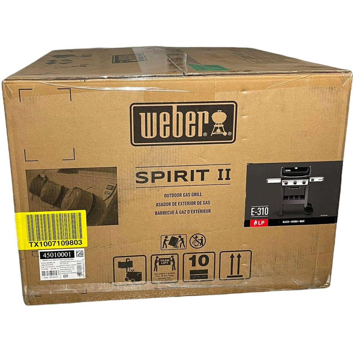 Weber Spirit II E-310 3-Burner Liquid Propane Grill - Black