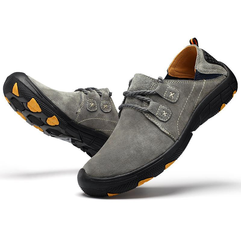 Men's Shoes - Fashion Genuine Leather Plus Size Men Breathable Outdoor Training Shoes