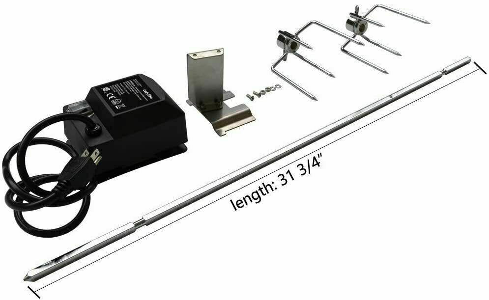 Rotating Skewer Rotisserie kits For Q300 Q320 Q3000 Q3200 Series Gas Grill