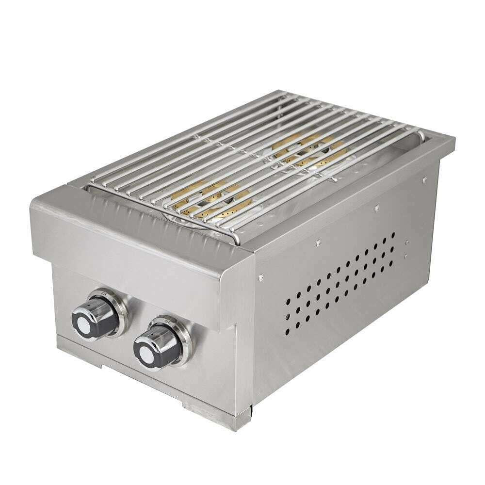 Turbo Built-In Propane Gas Double Side Burner With Lid