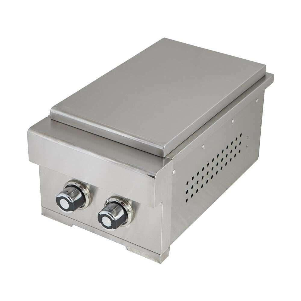 Turbo Built-In Propane Gas Double Side Burner With Lid