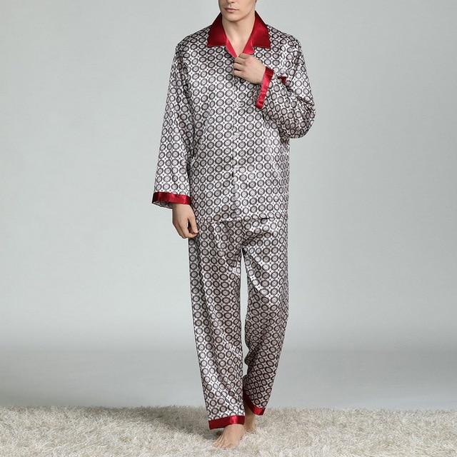 New Men Silk Satin Pajama Sets