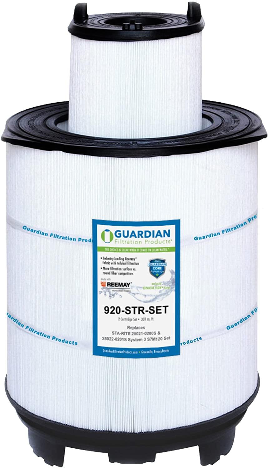 Guardian Pool Filter Fit: Sta-Rite 25021-0200S & 25022-0201S System 3 S7M120 Set Swimming Cartridge pentair 2 Filters Inner and Outer