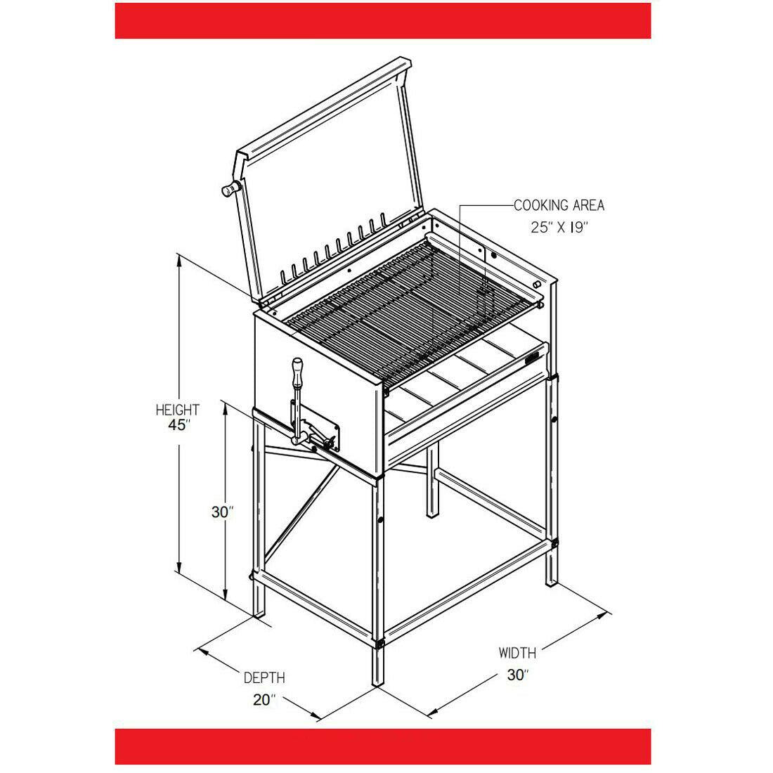 Nuke Pampa 30-inch Argentinian-Style Gaucho Outdoor Grill - PAMPA02
