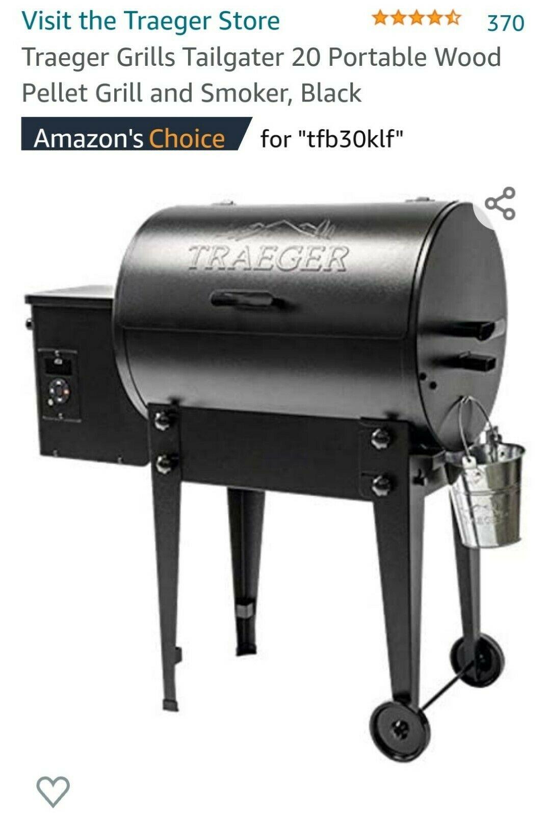 Traeger Grills - Tailgater 20 Wood Pellet Grill - Black