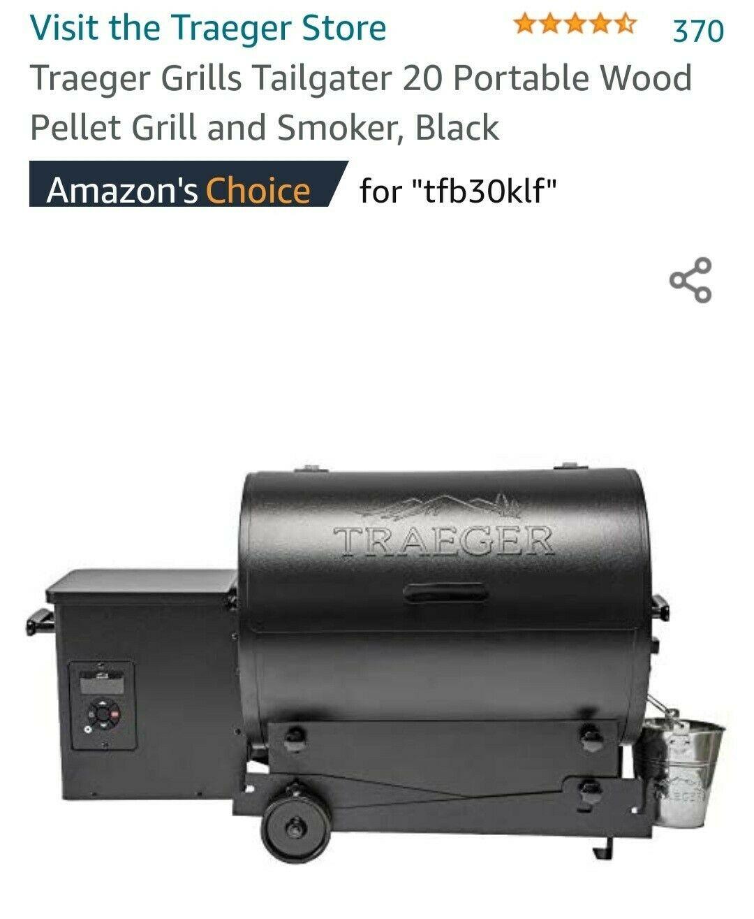 Traeger Grills - Tailgater 20 Wood Pellet Grill - Black