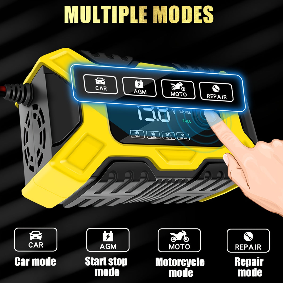 6A 12V Digital Car Battery Charger Fully Automatic Repair CharFor Car Motorcycle SUV Stea Battery Charger 12v Fully Automatic
