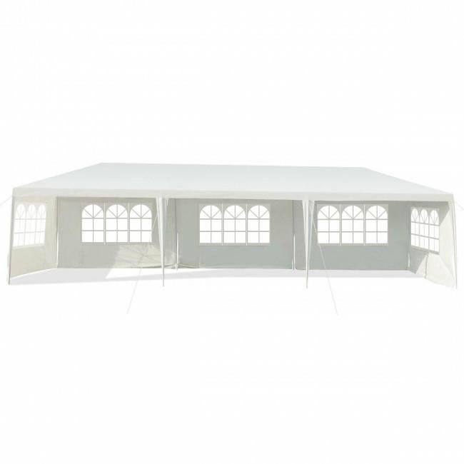 10 x 30 Feet Gazebo Canopy with 5 Removable Sidewalls for