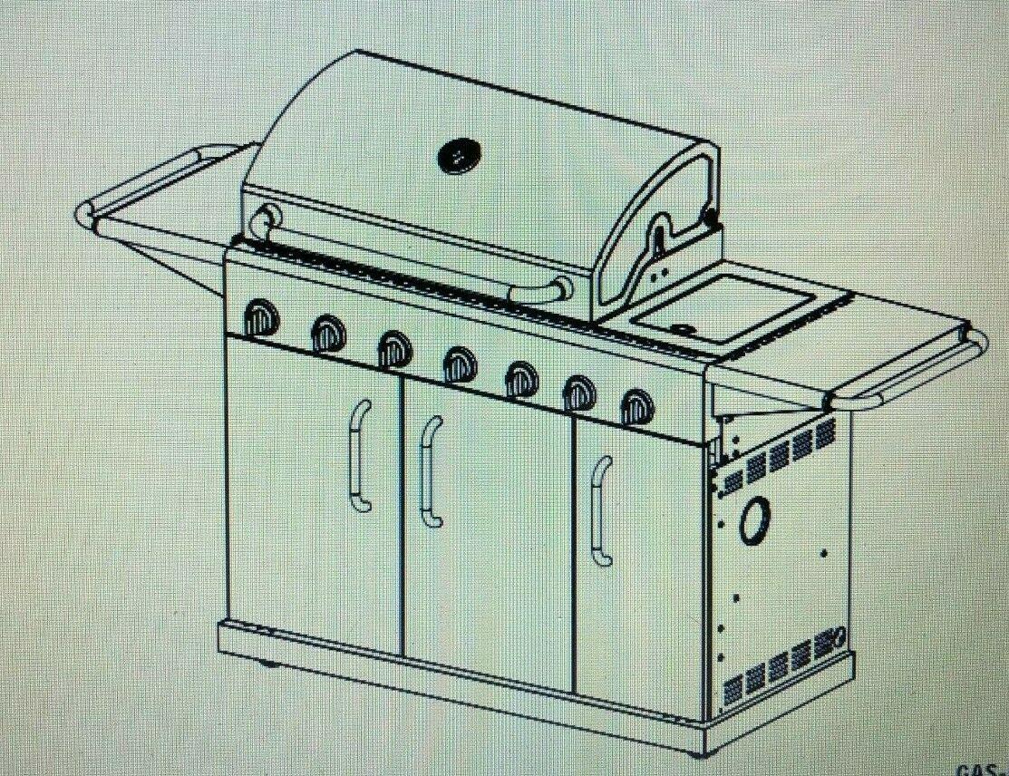 COSTCO GRILL 7 burner w/rotisserie kit