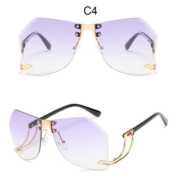 Women Popular Irregular Frameless Sunglasses
