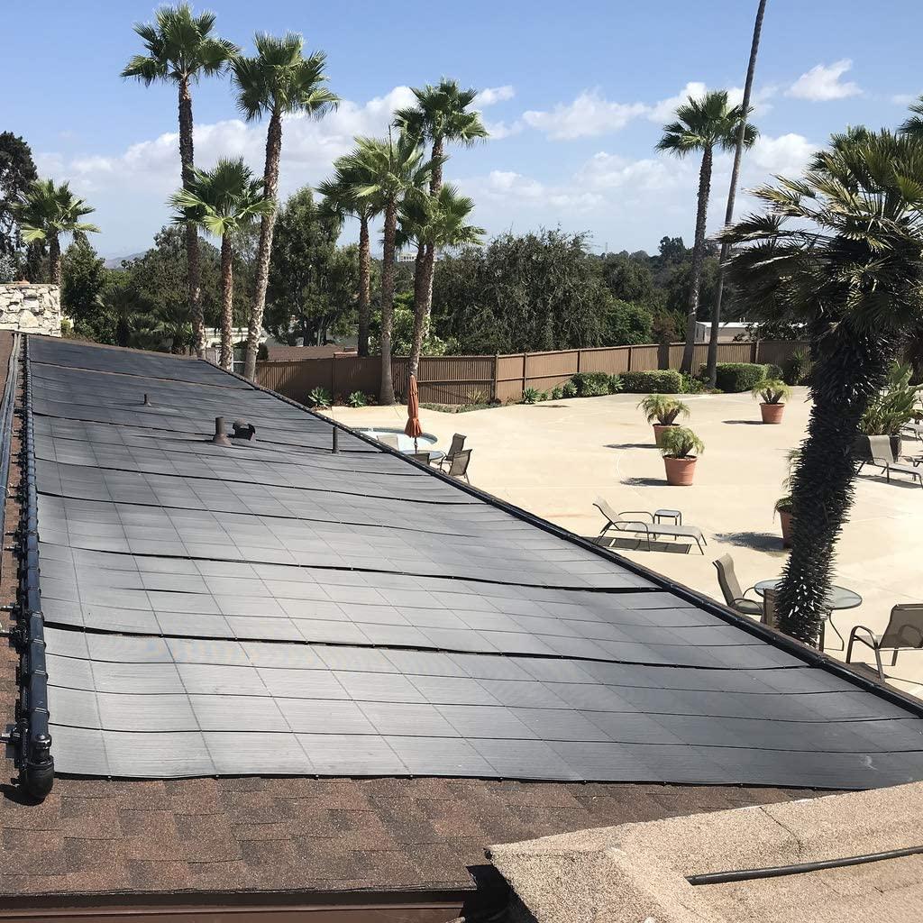 SolarPoolSupply Industrial Grade DIY Solar Pool Heating System Kit - Lifetime Limited Warranty - Strapless Mounting Design [6-4x10.5/252 Square Foot Coverage]