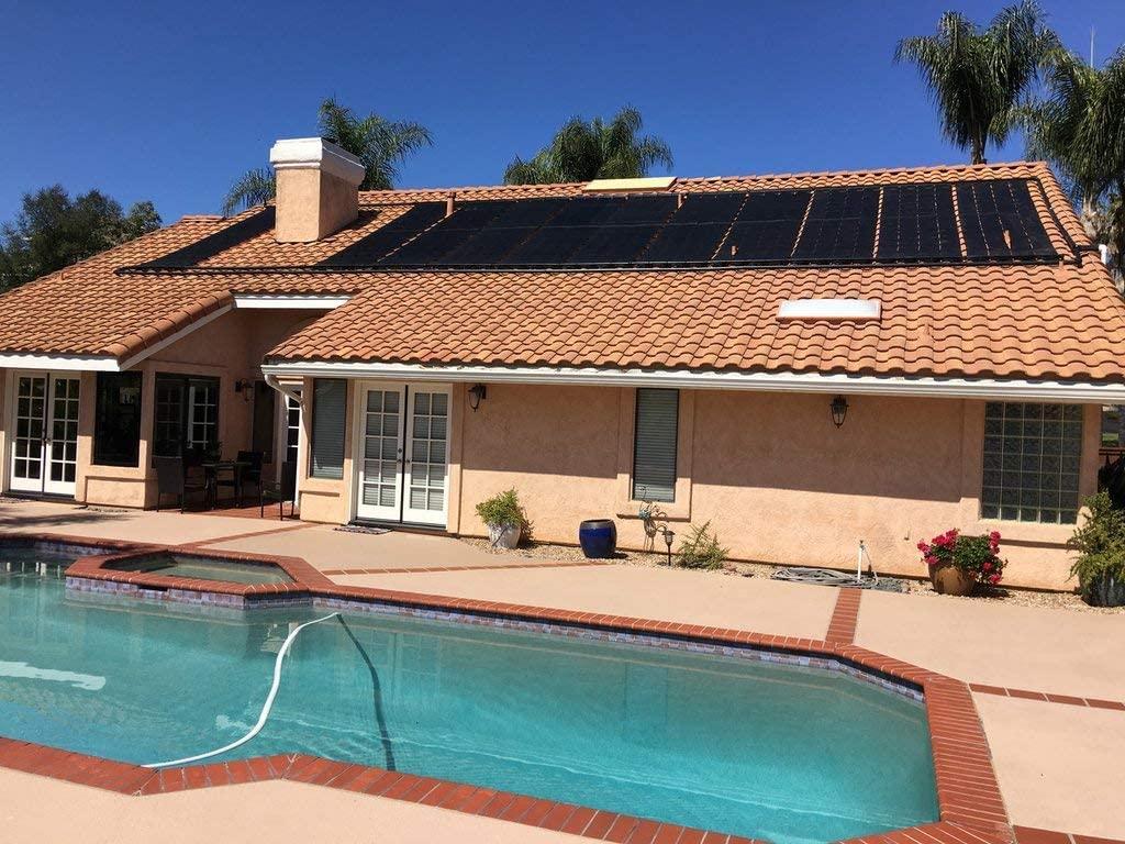 SolarPoolSupply Industrial Grade DIY Solar Pool Heating System Kit - Lifetime Limited Warranty - Strapless Mounting Design [4-4x12.5/200 Square Foot Coverage]