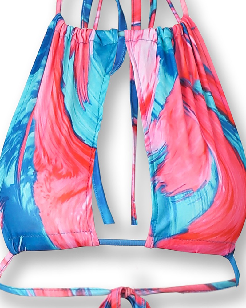 Open Back Halter Tie Dye Dress