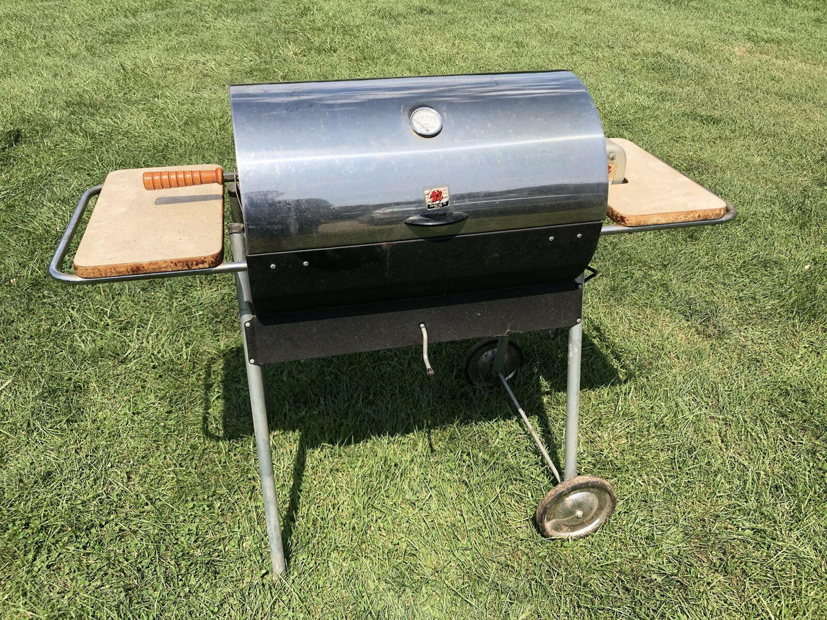 Vintage BIG BOY BBQ Grill stainless steel mid century modern barbecue rotisserie