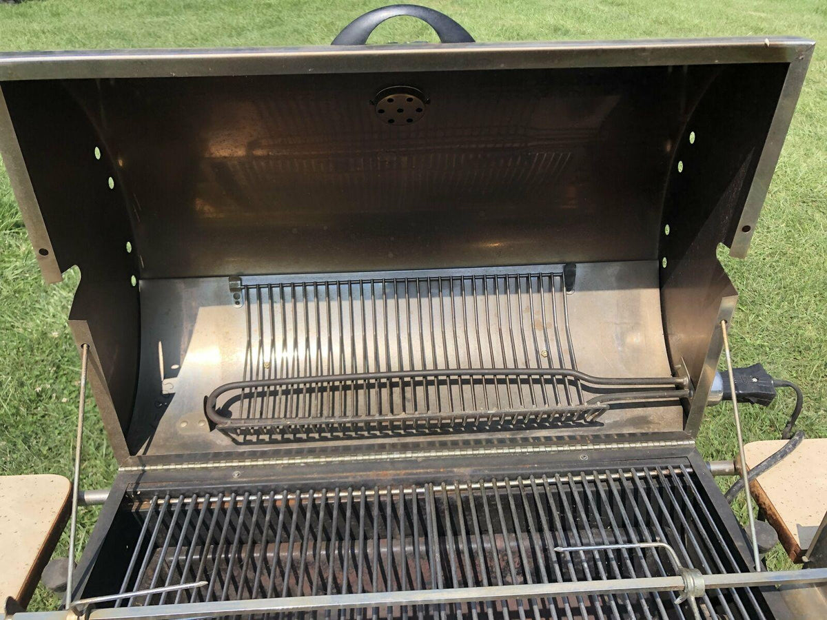 Vintage BIG BOY BBQ Grill stainless steel mid century modern barbecue rotisserie