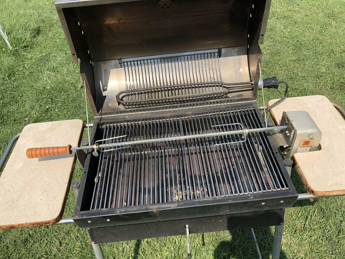 Vintage BIG BOY BBQ Grill stainless steel mid century modern barbecue rotisserie