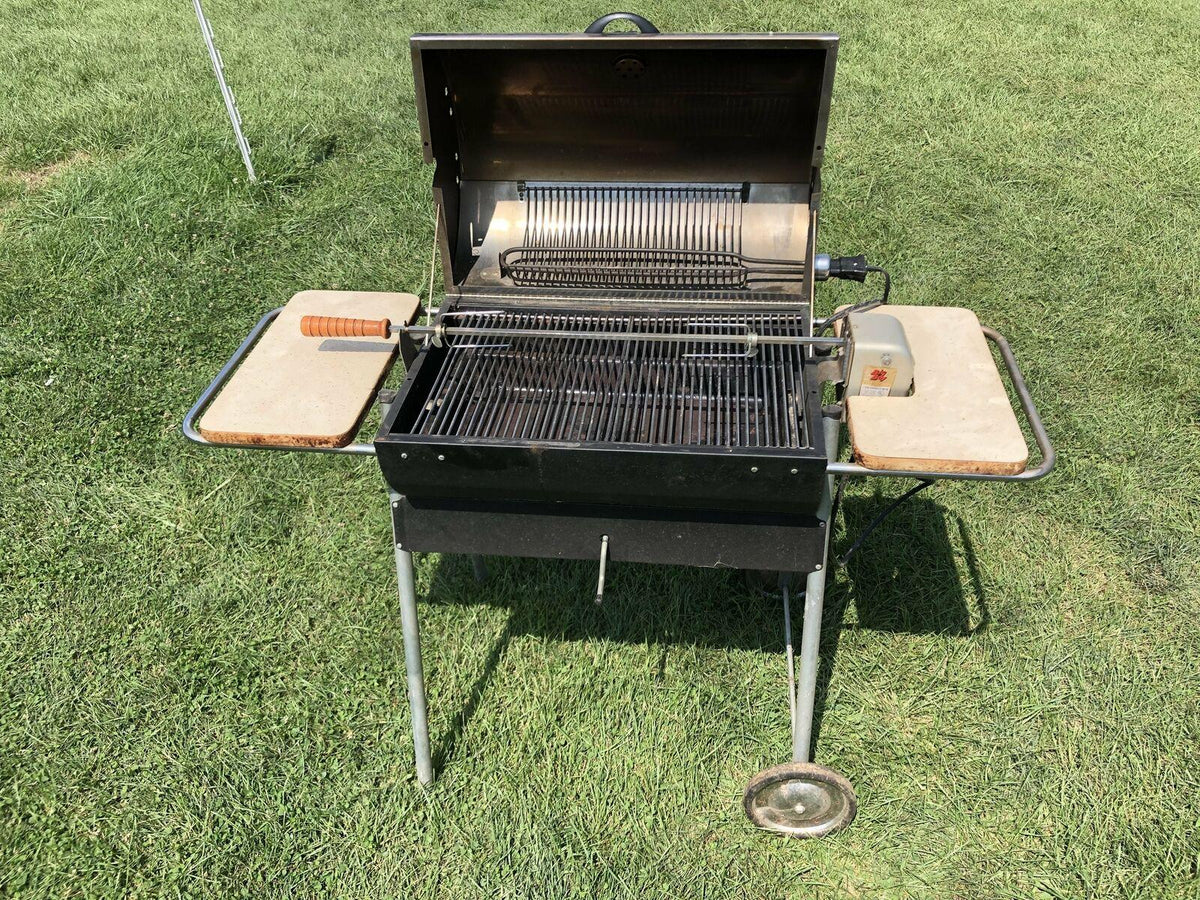 Vintage BIG BOY BBQ Grill stainless steel mid century modern barbecue rotisserie